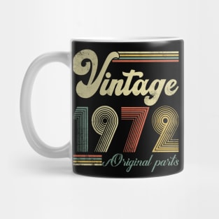 Vintage 1972 52nd Birthday Gift Men Women 52 Years Old Mug